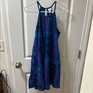 Mossimo Supply Co. Blue and Purple Halter Dress size L